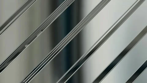 Rotation of Silver Figures, Reflection, Background, Shapes, Exclusive Stock Footage 272176878