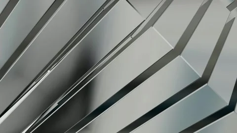 Rotation of Silver Figures, Reflection, Exclusive, Shapes, Background Stock Footage 272176759