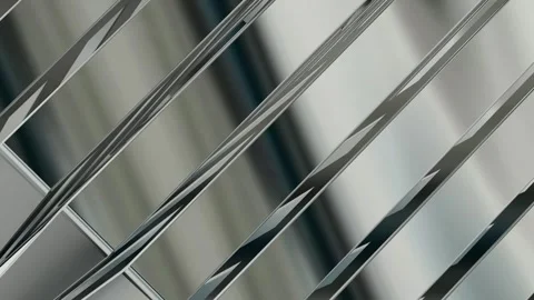 Rotation of Silver Figures, Shapes, Exclusive, Background, Reflection Stock Footage 272176637