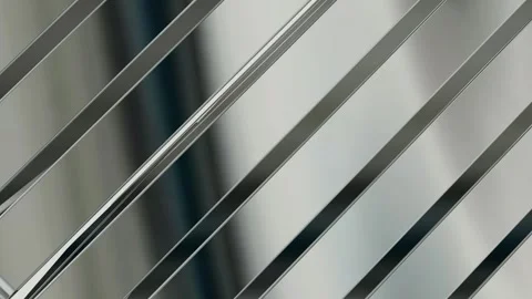 Rotation of Silver Figures, Shapes, Reflection, Background, Exclusive Stock Footage 272176625