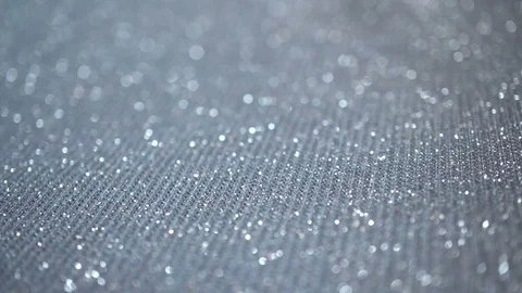 Rotation Silver Sequined Fabric Video stock 127108618