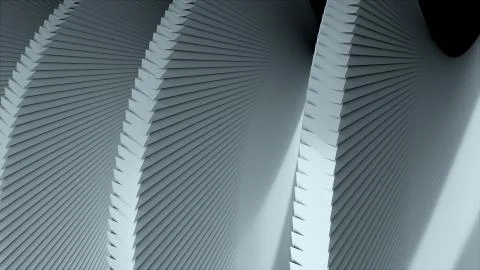 Rotation of simple 3d helix, close up view, dynamic 3d render backdrop, computer Stock Illustration