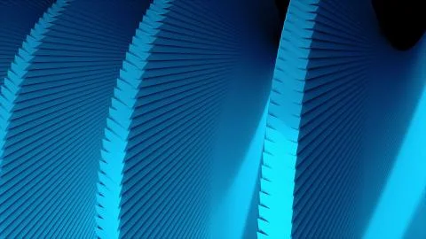 Rotation of simple 3d helix, close up view, dynamic 3d render backdrop, computer Illustrazione stock