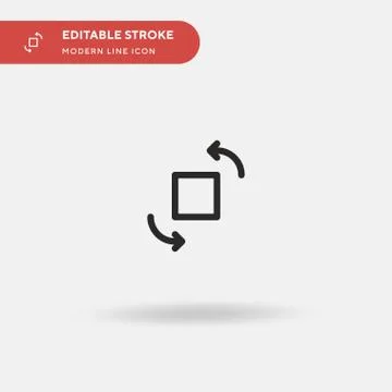 Rotation Simple vector icon. Illustration symbol design template for web mobi 스톡 일러스트