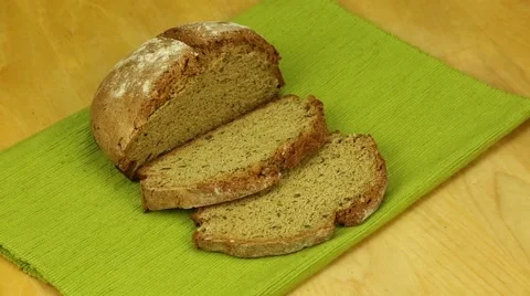 Rotation sliced bread Stock Footage 47867034
