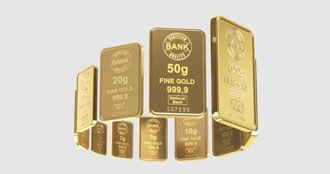 Rotation of small gold bars 動画素材 317479204