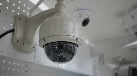 Rotation speed dome camera CCTV Stock Footage
