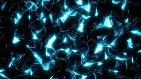 Rotation of the starry sky. Dynamic magical background. Blue glow. Seamless loop Stock Footage 96987733