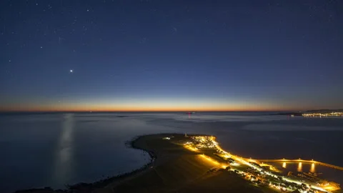 Rotation of the starry sky Stock Footage 147432923