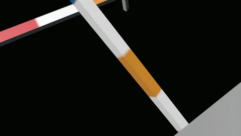 Rotation step sticks with alpha Stock Footage 98257688