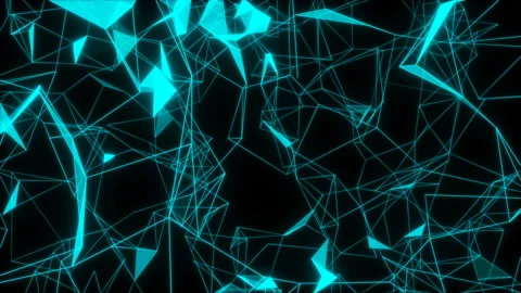 The rotation of the structure with triangles. Articulations in the structure Stock Footage 98981045