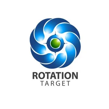 Rotation target icon logo concept design. Symbol graphic template element Stock Illustration