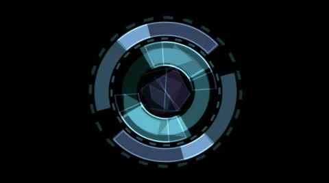 Rotation tech GPS background,software panel &amp; geometry. Stock Footage 776740