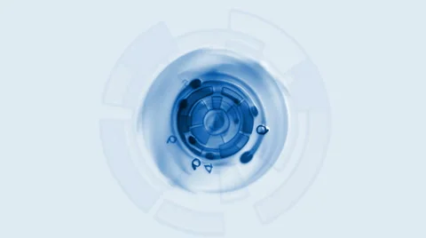Rotation tech scan systerm,web,radar,ion collider,electric circuit.science ficti Stock Footage