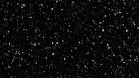 Rotation of a Thousand Black Cubes, Looped, Reflection, Exclusive, Unique Design Stock Footage 303934579