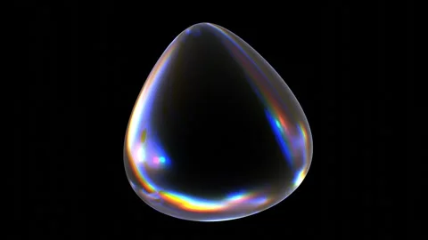 Rotation Of Transparent Shape With Glowing Lights Stock Footage 296759091