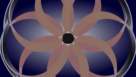 Rotation of two circles, optical illusion Stock Footage 84761903