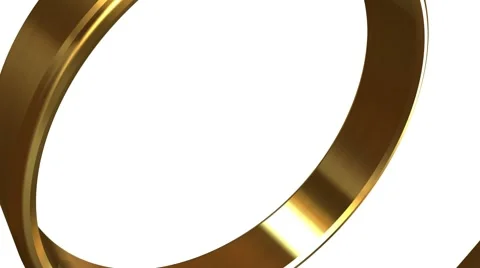 Rotation of the two wedding rings gold. With alpha Stock Footage 7765760