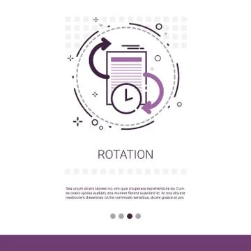 Rotation Update Application Process Web Banner With Copy Space Stock Illustration