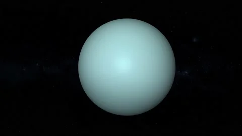 Rotation of Uranus planet of the Solar system. Science wallpaper. Stock Footage 131132192