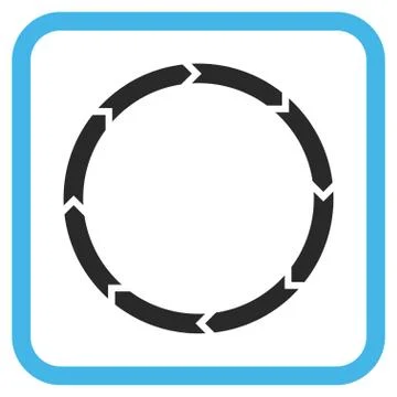 Rotation Vector Icon In a Frame Illustrazione stock