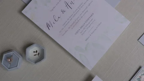 Rotation to View a Wedding Program Stock Footage 208751085