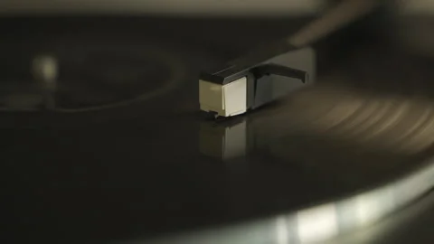 Rotation of vinyl record player close-up Stock Footage 257760561