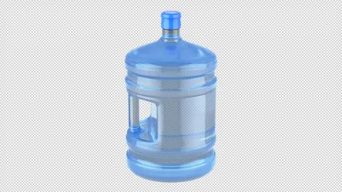 Rotation of water dispenser bottle with cap and handle 動画素材 297043740