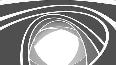 Rotation of white ovals. Abstract background Stock Footage 79063912