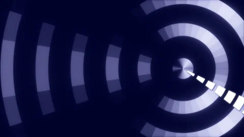 rotation white shapes on blue background... | Stock Video | Pond5