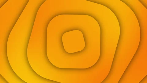 Rotation of yellow rounded square shapes with shadows. Geometric looped Stock Footage 252062173