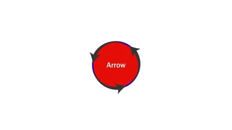 Rotational Arrow Symbol in Circular Motion Stock Footage 332824392
