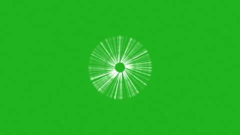 Rotational rays in circular motion with green screen background Stock Footage 234608421