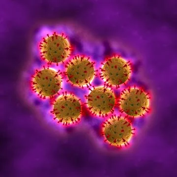 Rotavirus Cells - in fluid Stock-Illustration