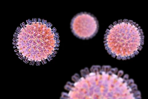 Rotavirus isolated on black background Stock Illustration