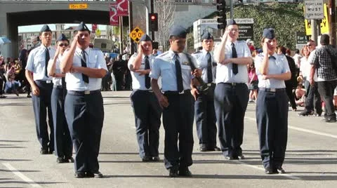 ROTC Rifle Drill Stock Footage 10737209