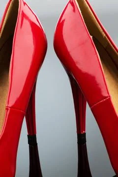  Rote High Heels Rote Highheels, Symbolfoto für Fashion, Eleganz und Eroti.. Stock Photos