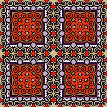 Rote Kachel seamless pattern red tile vector graphic Copyright: xZoonar.co... Foto stock