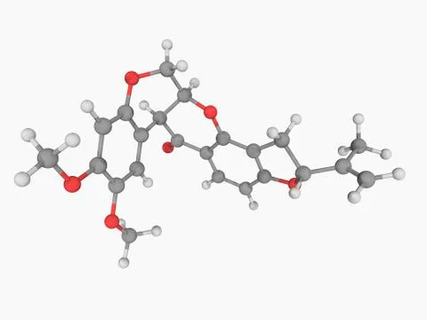 Rotenone molecule Stock Illustration