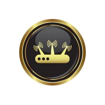 Roter icon gold Stock Illustration