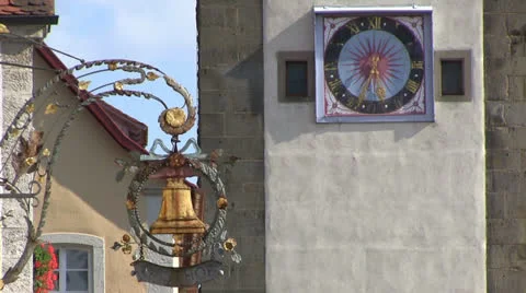 Rothenburg - Germany - Clock Видео 25572828