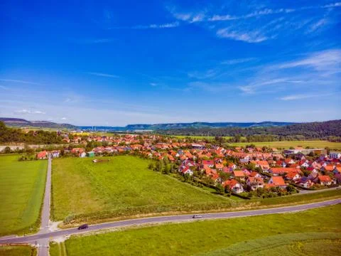 Rothenstein in Thuringia Germany with a view towards Jena Stock Photos