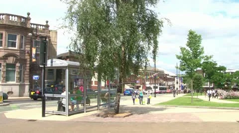 Rotherham Town Centre Stock Footage 12364426