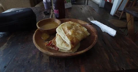 Roti and craft beer in Bali Stock Footage
