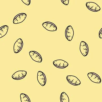 Roti bread indian cuisine vector seamless pattern 스톡 일러스트