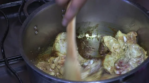 Roti chicken spicy Video stock 234114655