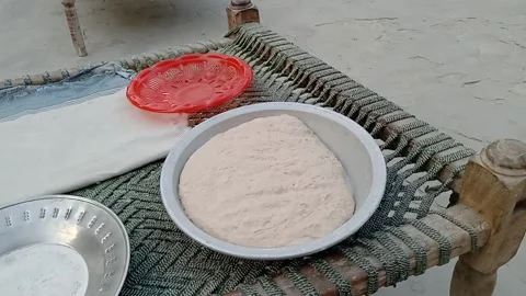 Roti Dough on Left Side View Stockbeeldmateriaal 348045899