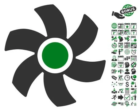 Rotor Icon With Bonus Stock Illustration