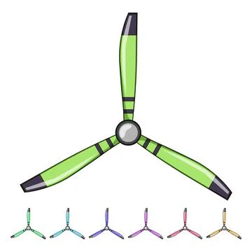 Rotor propeller cartoon vector graphic Stock Illustration