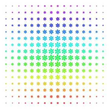 Rotor Shape halftone Spectrum effect 库存插图